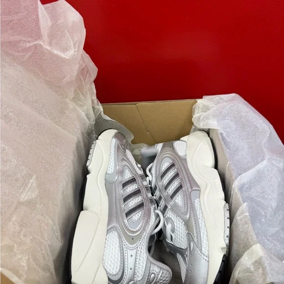 Adidas Ozmillen Silver and White Sneakers Unisex - Picture 3 of 3